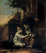 Pierre-Paul Prud hon Children with a Rabbit Spain oil painting artist
